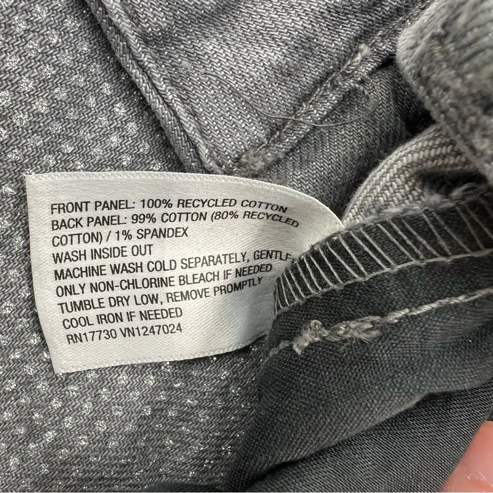 Wild Fable Dark Gray Silver Metallic Foil Dot 90s Relaxed Straight Jeans 8‎ NEW
